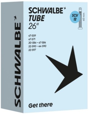 Schwalbe SCV12 26/27.5" Gravel/MTB Inner Tube Clik Schrader Valve