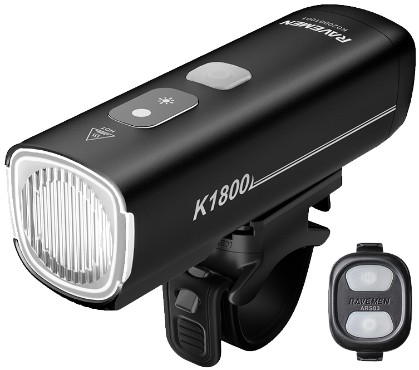 Ravemen K1800 USB Rechargeable AI Nighttime 1800 Lumens Front Light