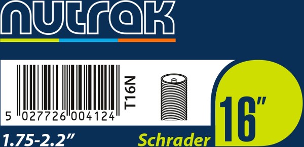 Nutrak 16" Inner Tube Schrader Valve