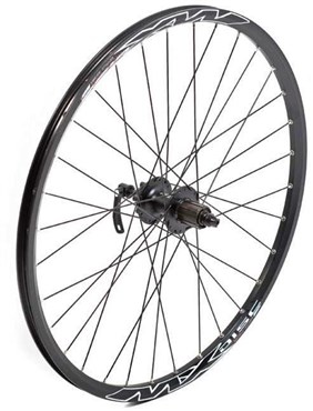 Tru-Build 26" Front MTB Disc Wheel Shimano Deore 6 Bolt Disc Hub QR Mach1 MX Disc Black Rim