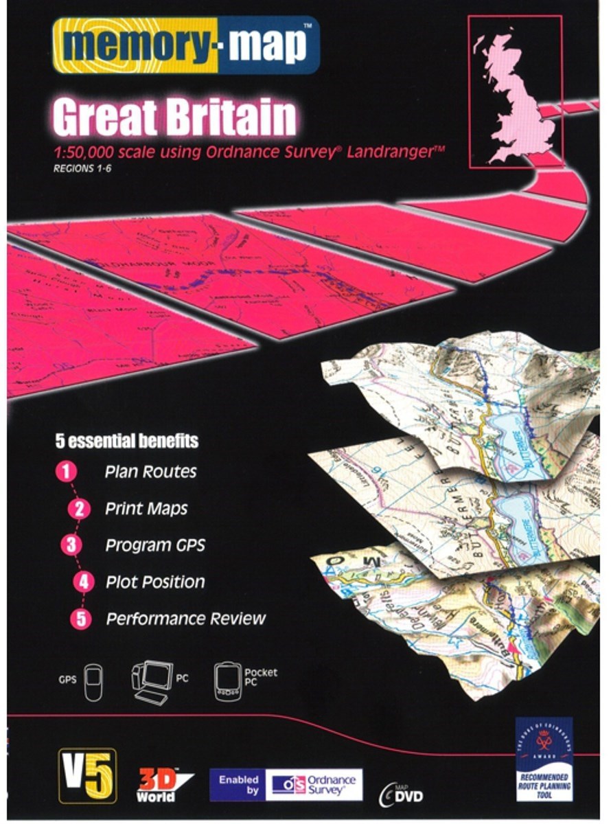 Memory Map OS Landranger Standard Edition Great Britain V5 - DVD product image