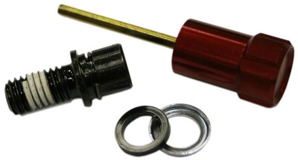 RockShox Rebound Adjuster Knob/Bolt Kit Aluminium Red (Short)