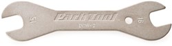 Park Tool DCW2C Double-ended Cone Wrench: 15mm / 16 mm