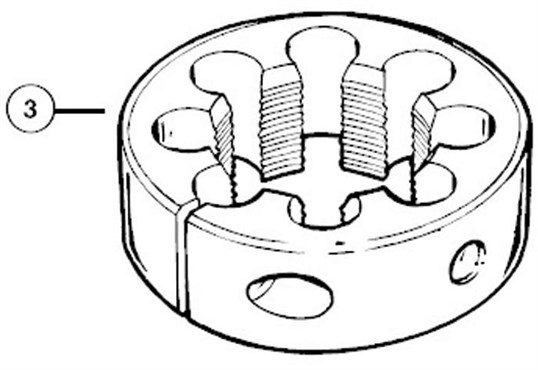 Park Tool 606 Cutting Die 1 inch x 24 TPI For FTS1 Park Tool 606 Cutting Die 1 inch x 24 TPI For FTS1