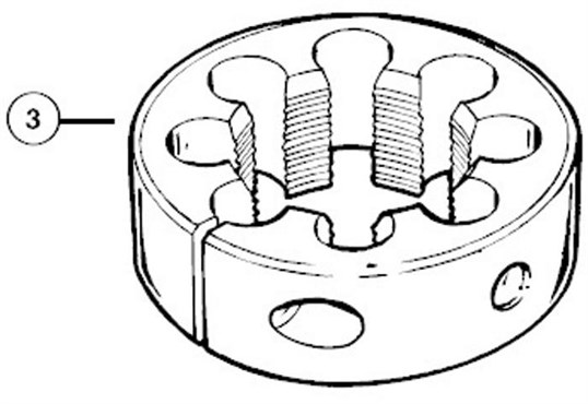 Park Tool 607 Cutting Die 1-1 / 8 inch x 26 TPI For FTS1 Park Tool 607 Cutting Die 1-1 / 8 inch x 26 TPI For FTS1