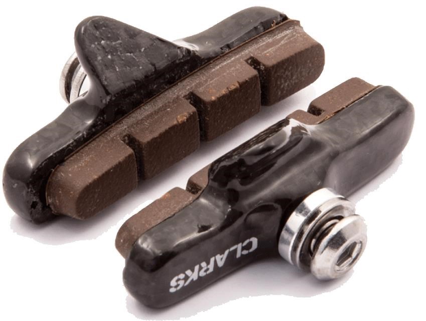 Clarks - Brake Pads w Ultra-lite Carbon Carrier Insert Pads Carbon Rims | Brake pads Clarks Road Brake Pads w/Ultra-lite Carbon Carrier & Insert Pads for Carbon Rims | Brake pads