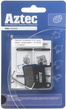 Aztec Organic Disc Brake Pads For Shimano M965 XTR / M966 Callipers