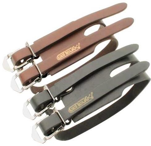 Double Toe Clip Leather Straps image 0