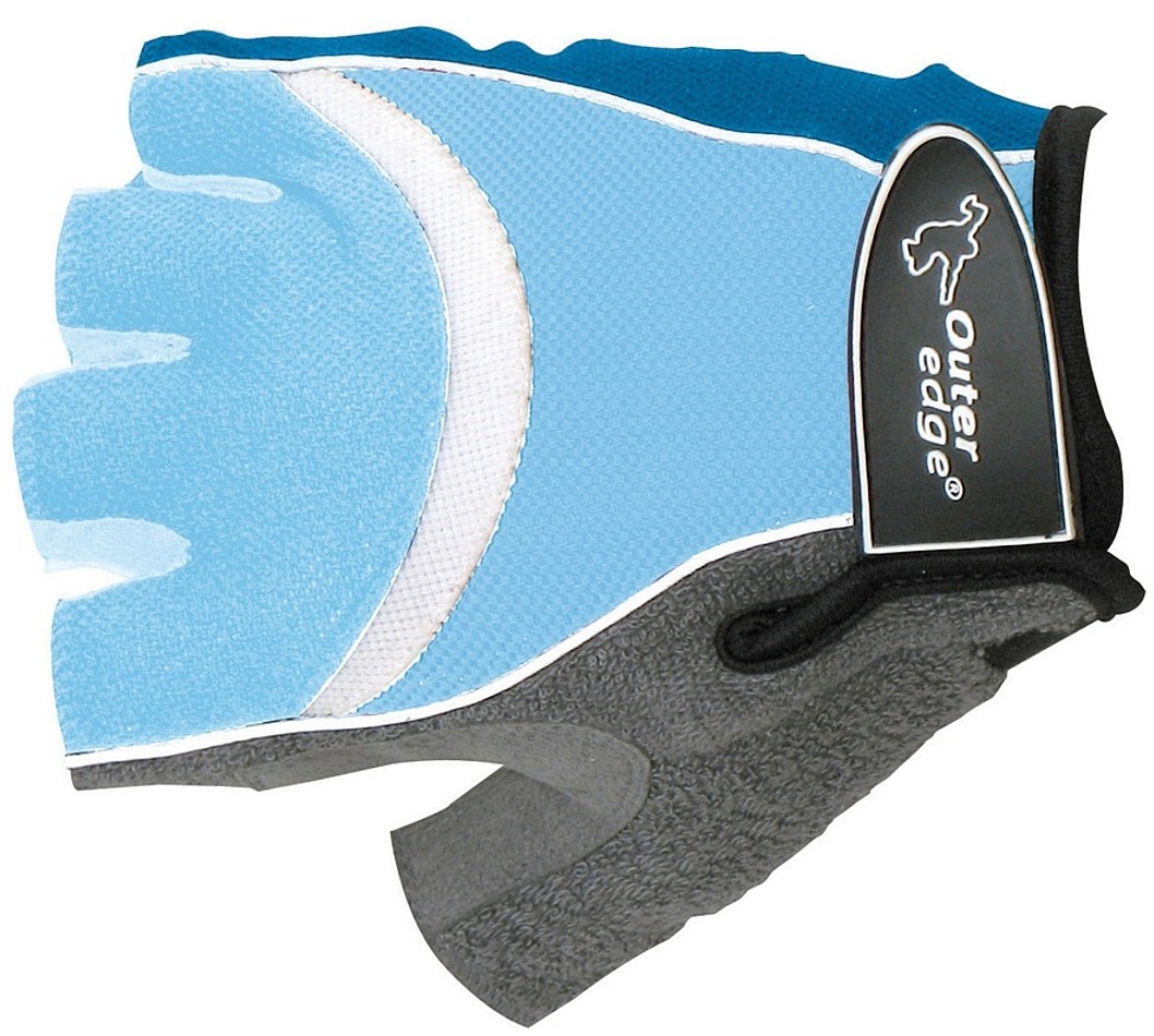 Outeredge Gel Mitt Short Finger Cycling Gloves - Blue product image