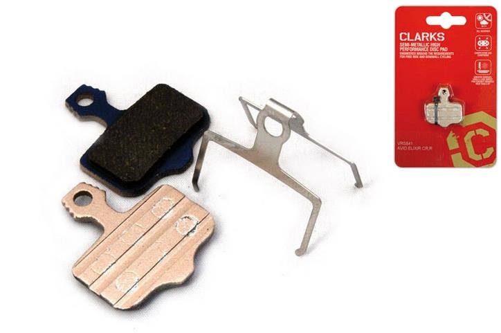 Clarks - Elite Semi-Metallic Brake Pads Avid Elixir CR R Elixir Sram XX Spring Inc | Brake pads Clarks Elite Semi-Metallic Disc Brake Pads for Avid Elixir CR/R, Elixir, Sram XX, Spring Inc | Brake pads