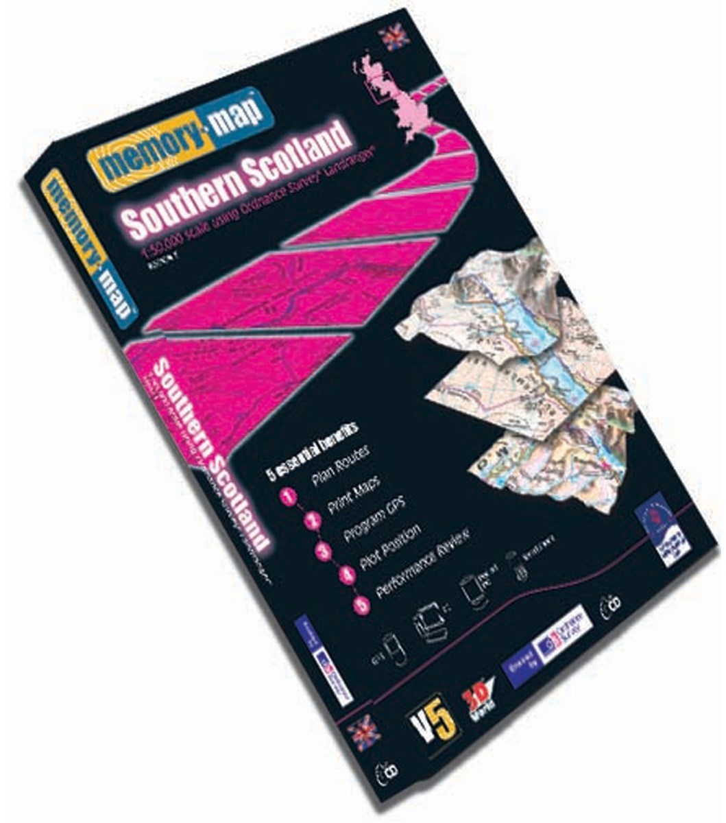 Memory Map OS Landranger 1:50k Standard Edition Southern Scotland V5 - CD product image