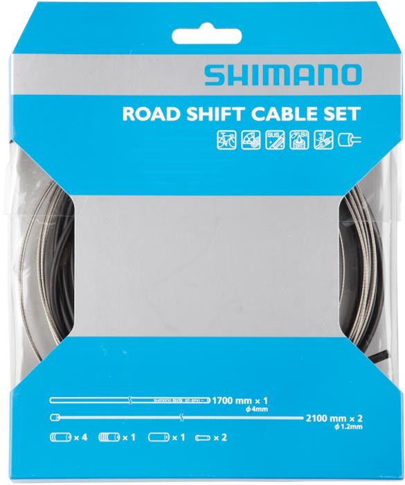 shimano road gear cable set with stainless steel inner wire