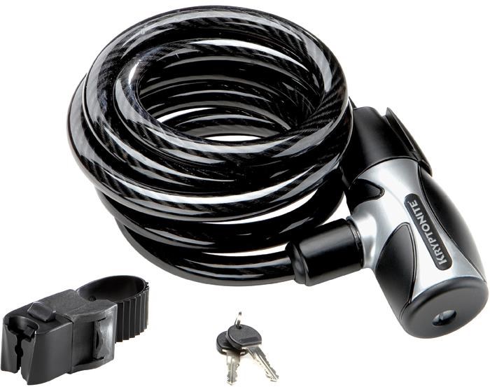 Kryptonite 1218 Coiled Key Cable lock with Flexframe C Bracket product image