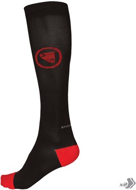 Endura Compression Cycling Socks - 2-Pack