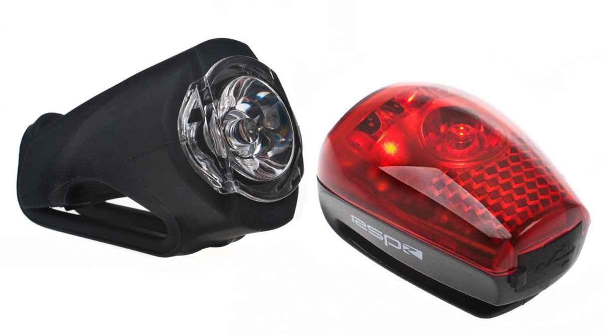 RSP 1 Watt Front USB Rechargeable and 3 LED Rear Lightset product image