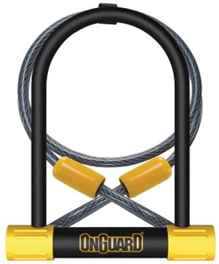 OnGuard Bulldog DT U-Lock with Cable - Silver Sold Secure Rating
