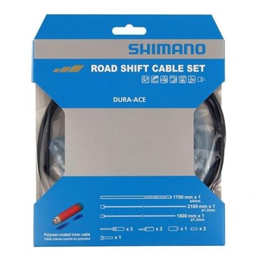 Shimano Dura-Ace Road Gear Cable Set, Polymer Coated Stainless Steel Inners