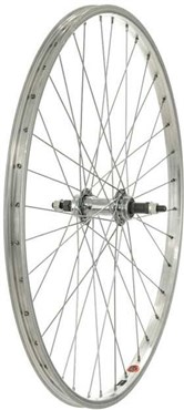 Tru-Build 26" MTB Rear Wheel Steel Hub Silver Screw-On Tru-Build 26" MTB Rear Wheel Steel Hub Silver Screw-On