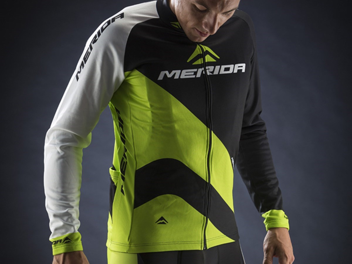 Merida Green Race Design Long Sleeve Cycling Jersey 2014 product image