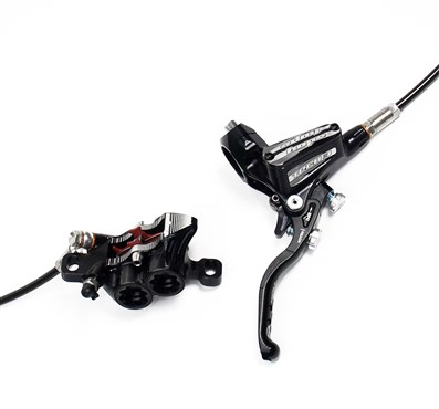 Hope Tech 3 E4 Disc Brake - Black - Black / Front / No Rotor / Right Lever (UK) Standard Hose