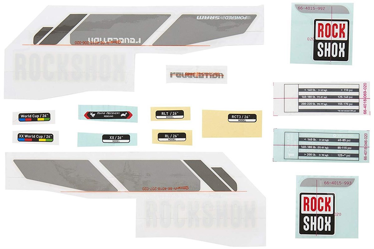 RockShox Decal Kit Revelation 26" Silver/Black Lower Leg A3 product image