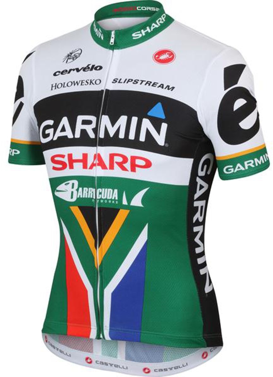 Castelli Garmin 2013 South Africa Champion Team FZ Short Sleeve Cycling Jersey product image
