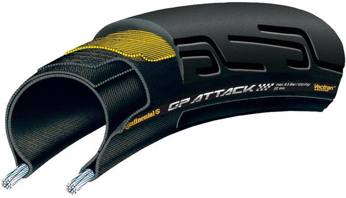Continental Grand Prix Attack II Front Black Chili - Vectran Tyre product image