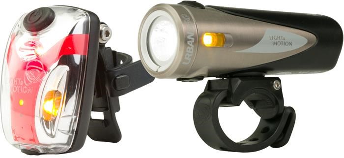 Light and Motion Urban 650 Silver Moon & Vis 180 Micro Twinpack USB Rechargeable Light Set product image