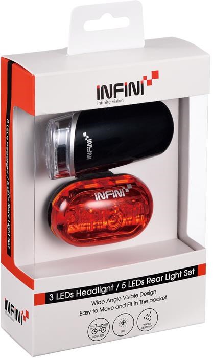 Infini 3 LED Front With Vista 5 LED Rear Lighting Twinpack Light Set product image