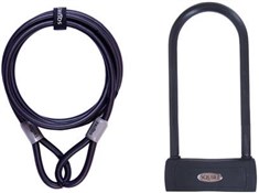 Squire Hammerhead Shackle Lock and 10c Extender Cable Value Pack - Sold Secure Gold