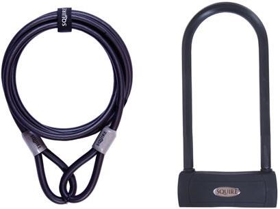 Squire Hammerhead Shackle Lock and 10c Extender Cable Value Pack -  Sold Secure Gold product image