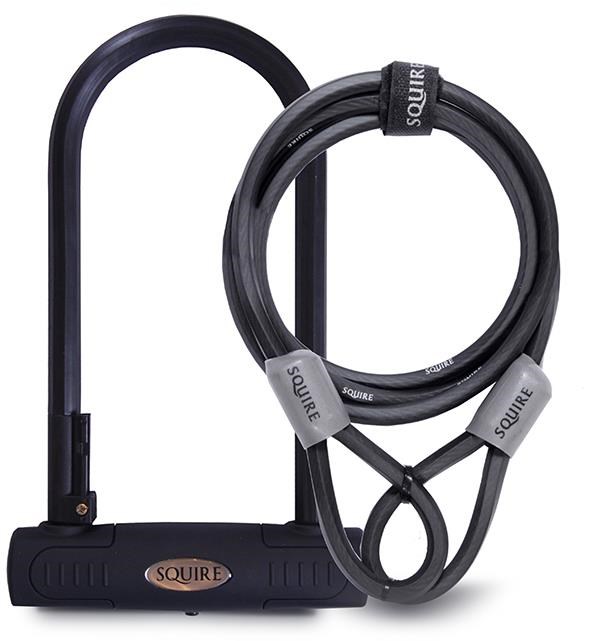 Squire Reef Shackle Lock & 10c Extender Cable - Sold Secure Silver product image