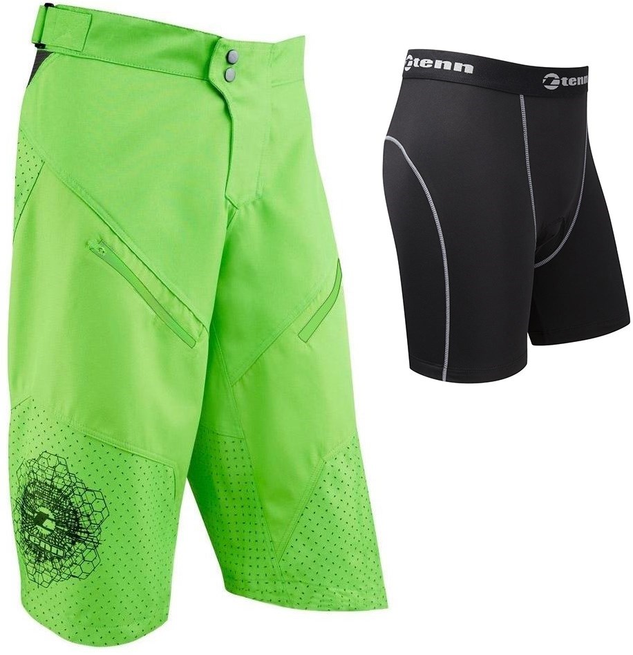 Tenn Breeze MTB Cycling 3/4 Length Baggy Shorts with Coolflo Padded Boxers Combo Deal SS16 product image