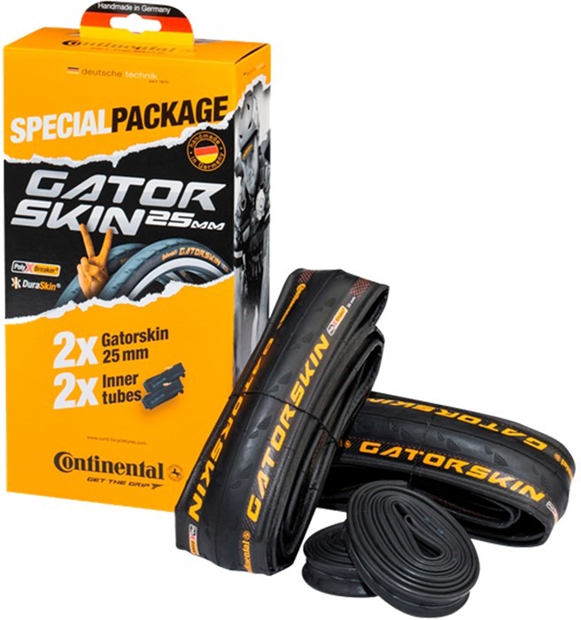 Continental Gatorskin 25 Twin Pack Two 700 x 25c Folding Tyres with Tubes product image