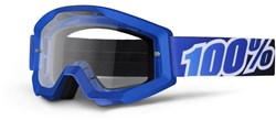 100% Strata Anti Fog Clear Lens MTB Goggles