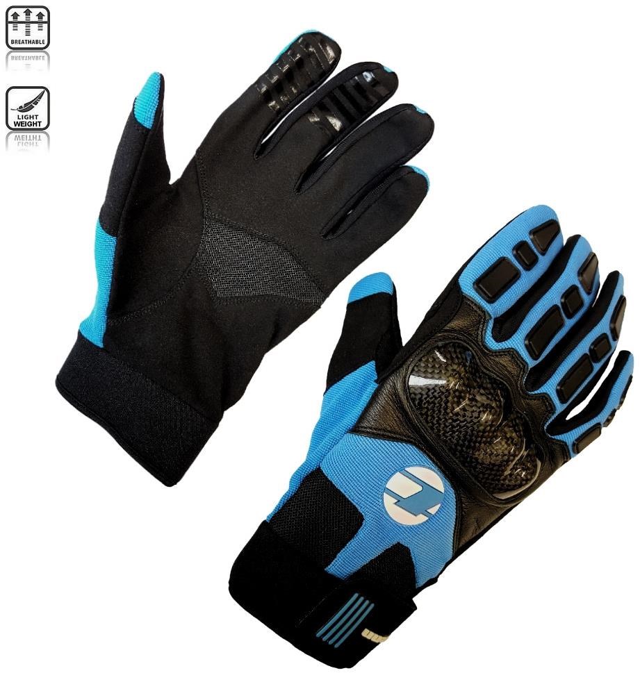 Tenn Leather and Carbon MTB Knuckle Long Finger Cycling Gloves product image