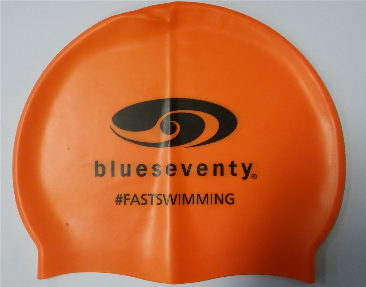 Blueseventy B70 Logo Silicone Orange Cap With PVC Bag product image