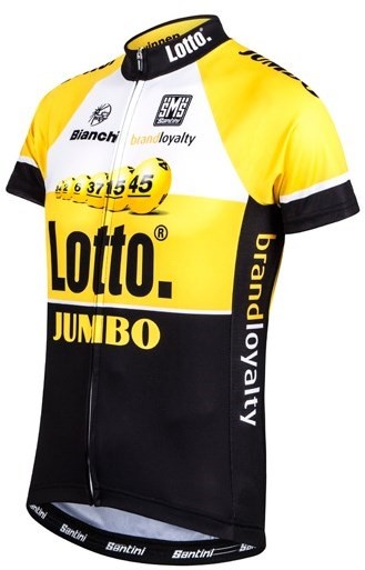 Santini Team Original Lotto Jumbo 15 Team Original Aero Short Sleeve Jersey product image