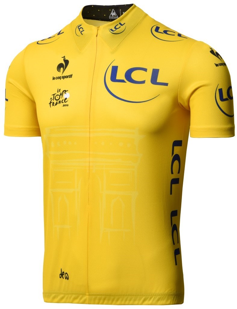 Le Coq Sportif Yellow Leaders Short Sleeve Cycling Jersey 2015 product image