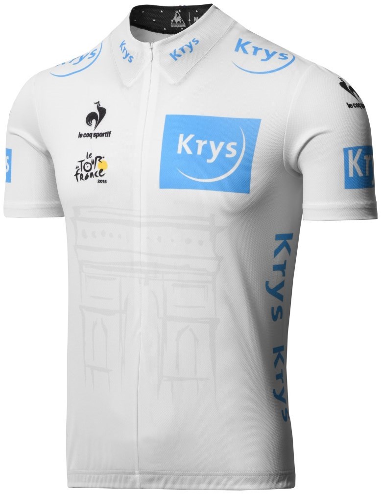 Le Coq Sportif White Young Rider Leaders Short Sleeve Cycling Jersey 2015 product image