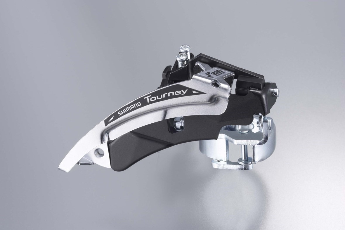 Shimano FD-TX51 Tourney MTB front derailleur, top swing, dual-pull and multi fit product image