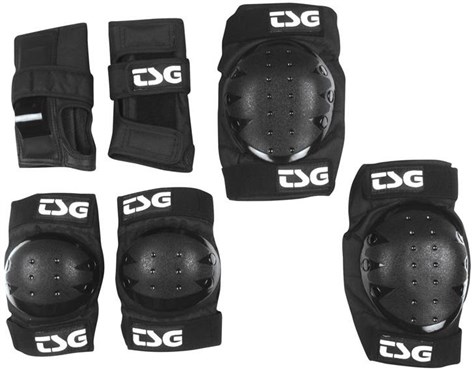 TSG Basic Junior Elbow / Wrist / Knee Padset - Black