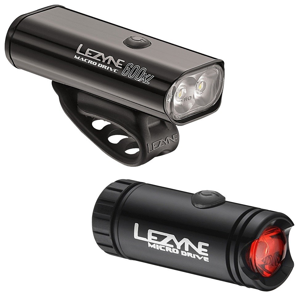 Lezyne Macro Drive 600XL/Micro Rechargeable Front/Rear Light Set product image