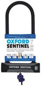Oxford Sentinel U Lock with Bracket - Sold Secure Silver