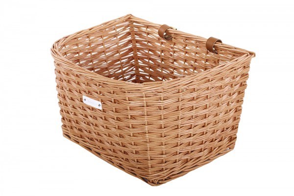 Bobbin Cambridge Wicker D Shape Basket with Leather Straps product image