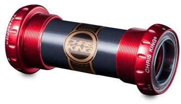 Chris King Threadfit 24 Bottom Bracket - Red / English (BSA) / Steel Bearings
