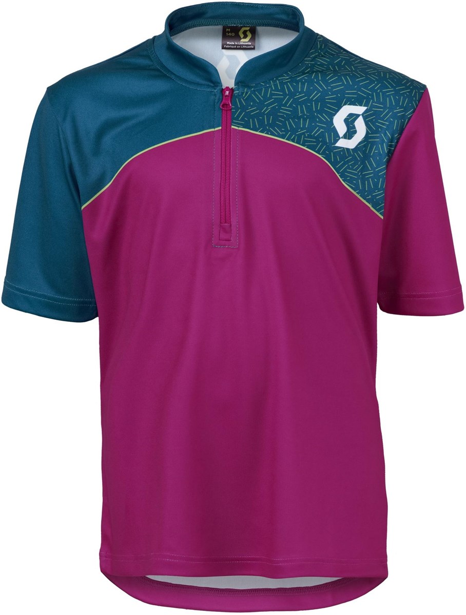 Scott Trail Flow Q Zip Short Sleeve Junior Cycling Jersey product image