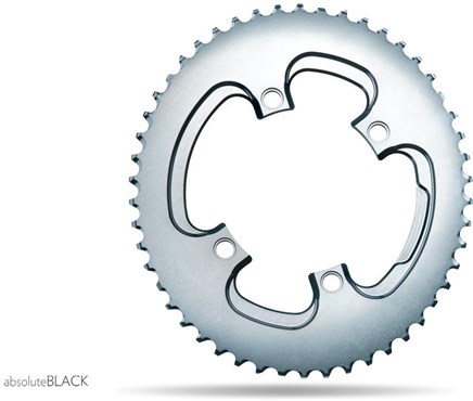 absoluteBLACK 110BCD 4 Bolt Spider Mount Aero Oval 2X Asymmetric Winter Training Outer Chainring absoluteBLACK 110BCD 4 Bolt Spider Mount Aero Oval 2X Asymmetric Winter Training Outer Chainring
