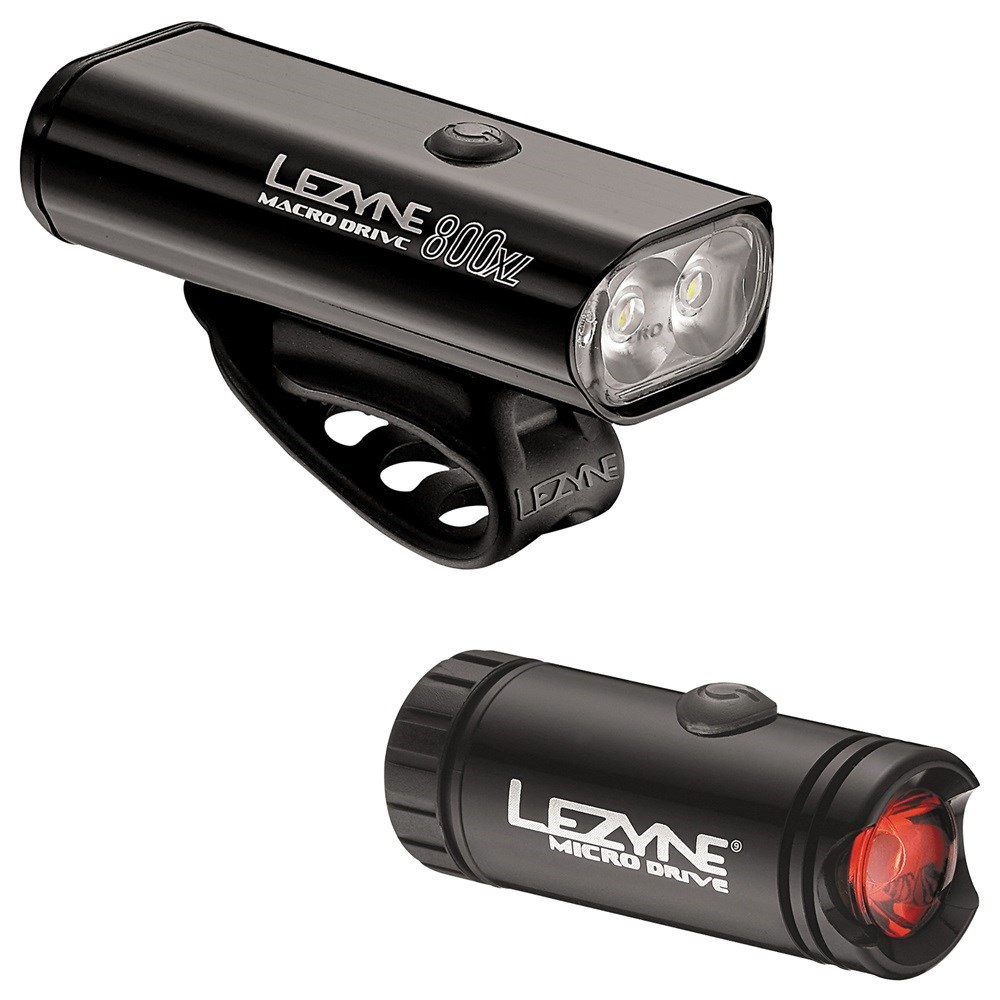 Lezyne Macro Drive 800XL/Micro USB Rechargeable Light Set product image
