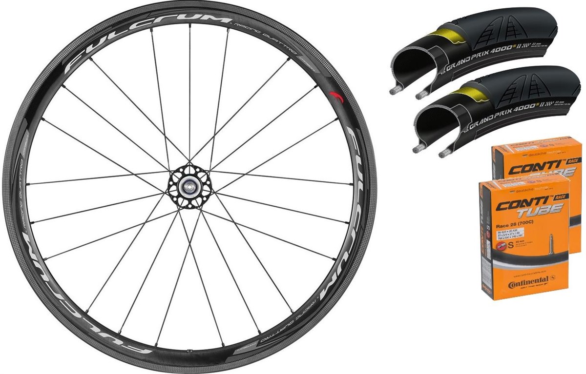 Fulcrum Racing Quattro Carbon 40mm Clincher Road Wheelset With Tyres and Tubes product image